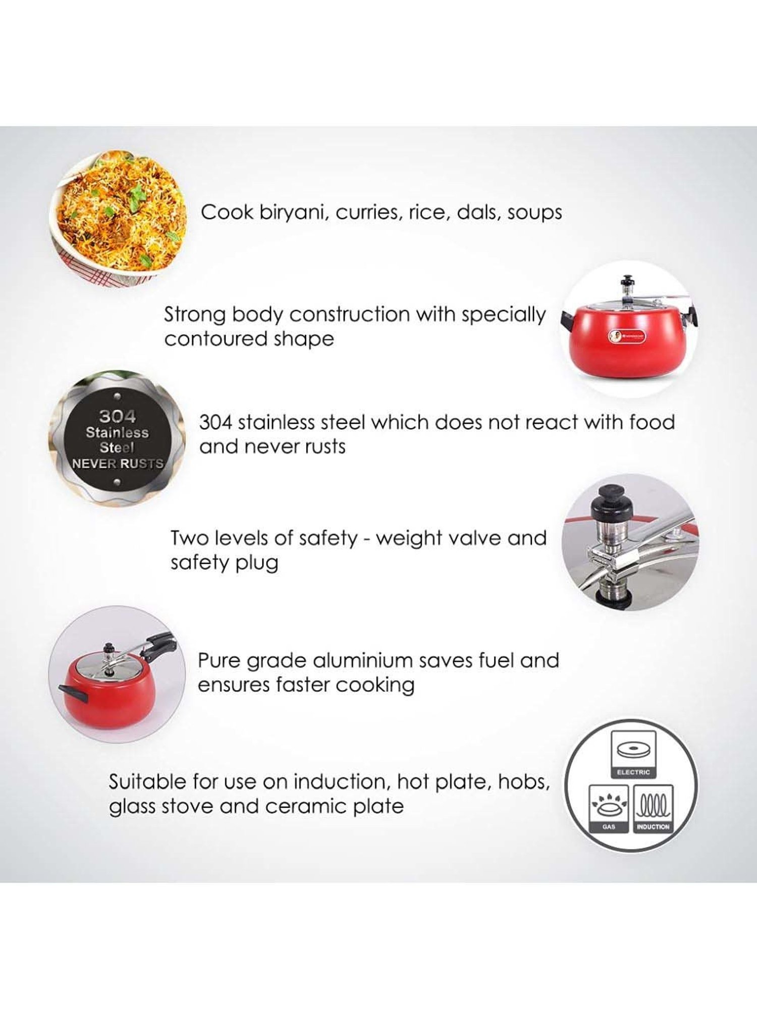 Wonderchef Regalia Inner Lid Pressure Cooker