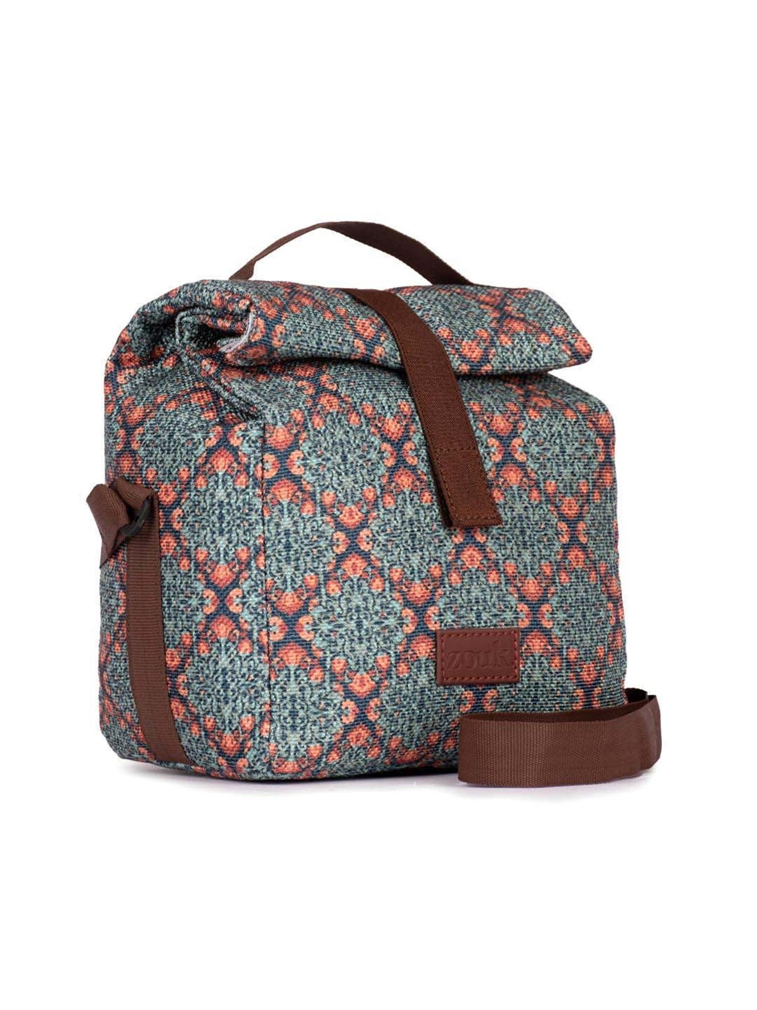 ZOUK Green Printed Handbag