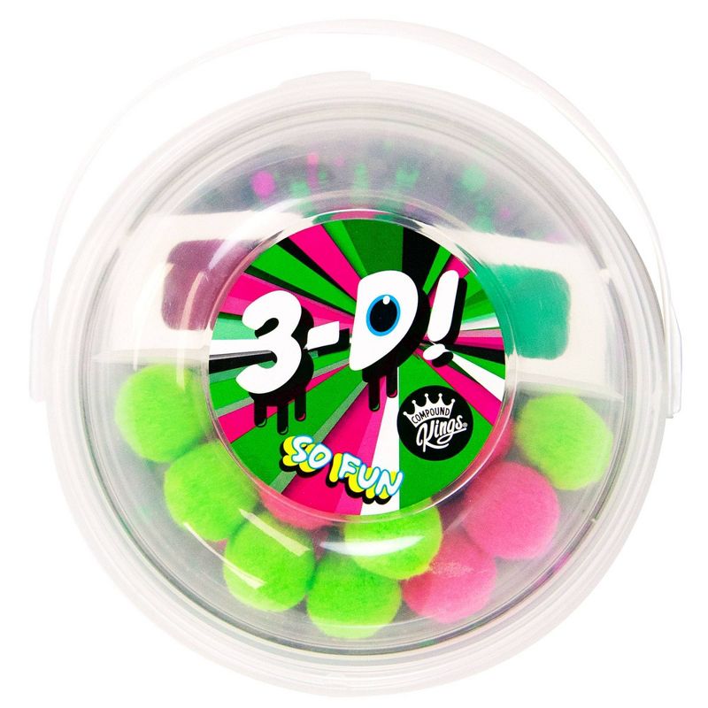 Compound Kings 3D Goosh Bucket Pink & Green with Glasses