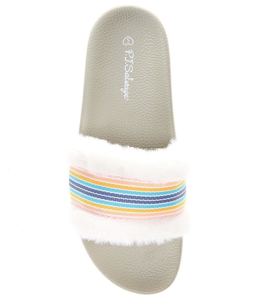 PJ Salvage Faux Fur Fuzzy Feet Slippers