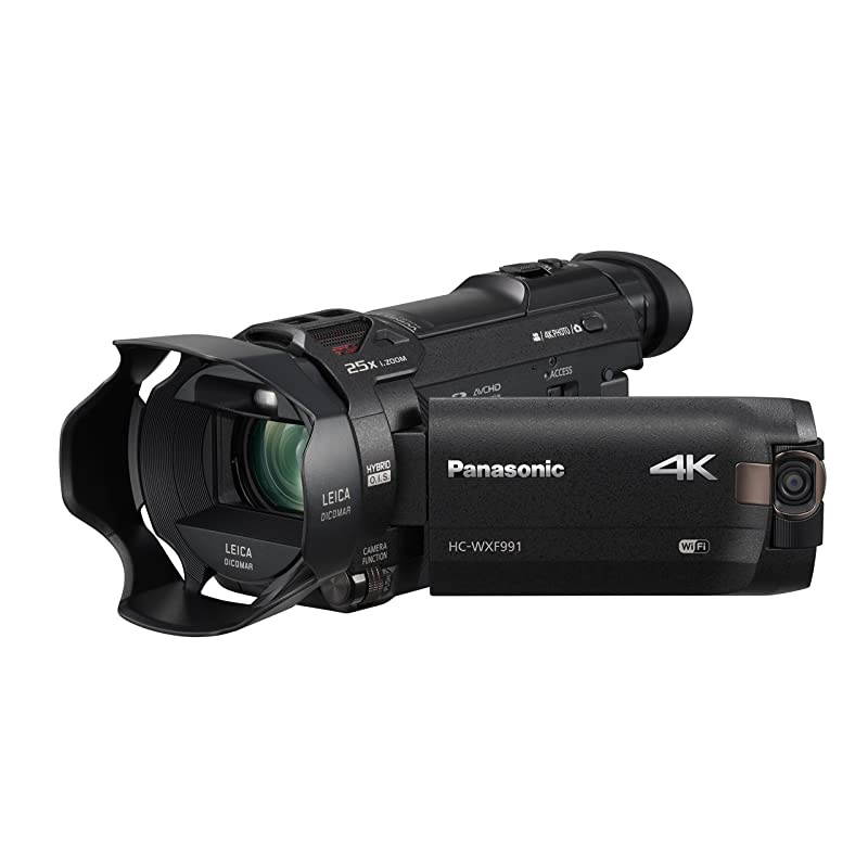 4K Cinema-Like Video Camera Camcorder HC-WXF991K, 20X Leica DICOMAR Lens, 1/2.3" BSI Sensor, 5-Axis Hybrid O.I.S, HDR Mode, EVF, WiFi, Multi Scene Video Recording (Black)