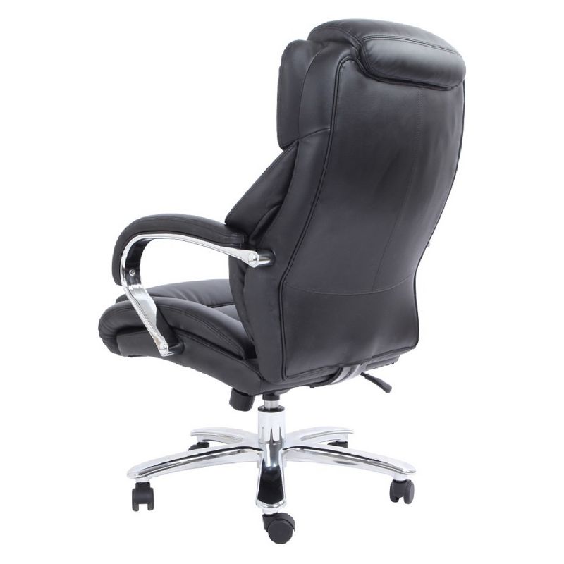 Admiral III Big and Tall Executive Leather Chair Black - OneSpace