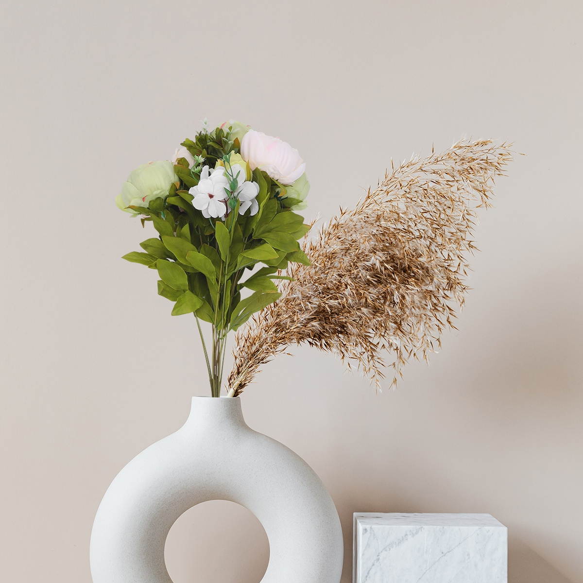 1 Pack of 13pcs Flowers Simulated Peony Decor Artificial Flower Branches Simulated Flower Adornment Creative Household Flower Decor Wedding Layout Decor for Home Wedding Living Room (Red)