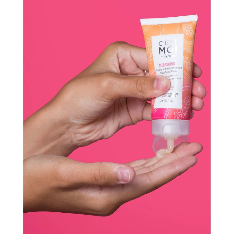 C'est Moi Refreshing Papaya & Strawberry Seed Facial Mask - 1.7oz