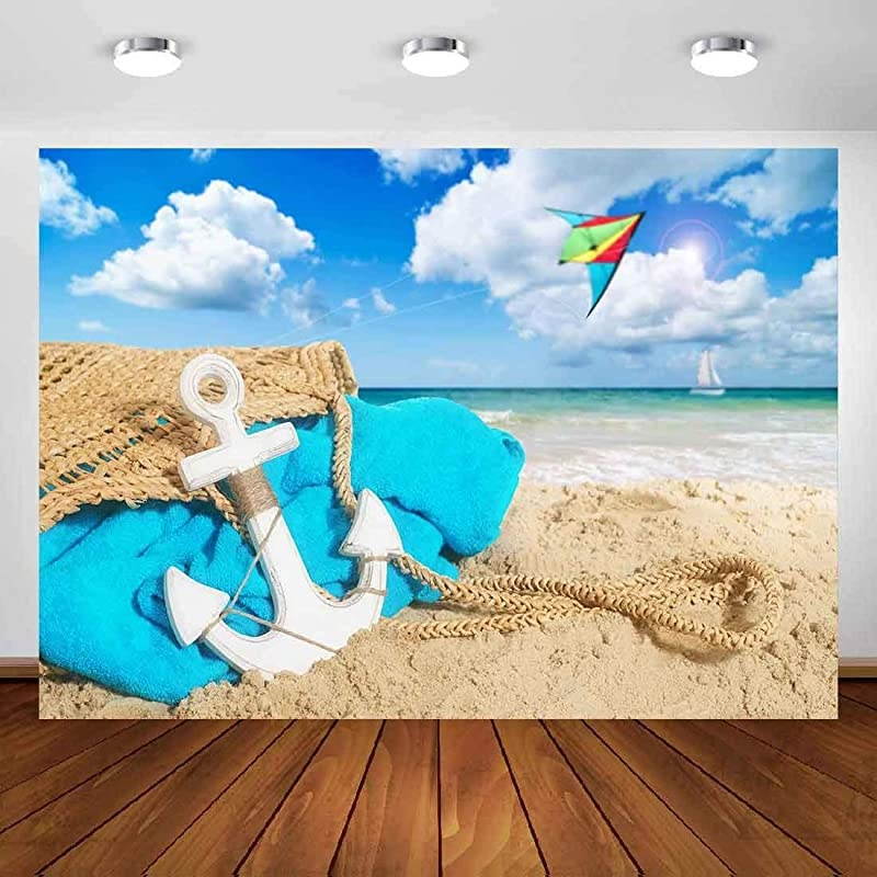 Beach Backdrop Seaside Scenery Photography Background MEETSIOY 7x5ft Themed Party Photo Booth YouTube Backdrop MT379