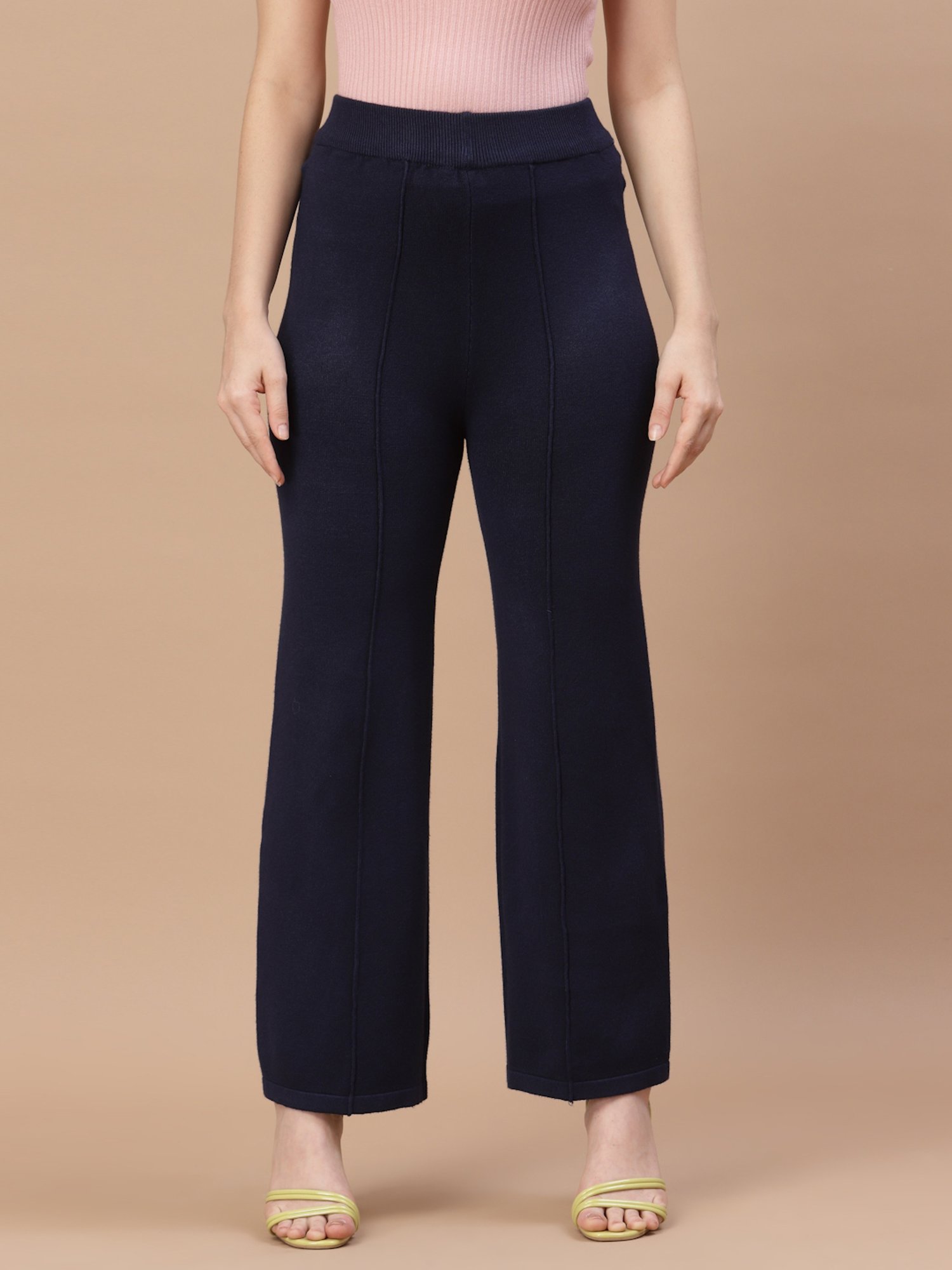Mafadeny Navy Mid Rise Palazzos