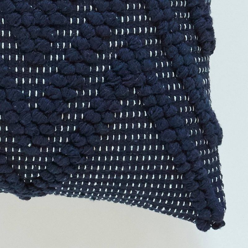 16"x22" Diamond Patterned Rectangle Throw Pillow Blue - Patina Vie