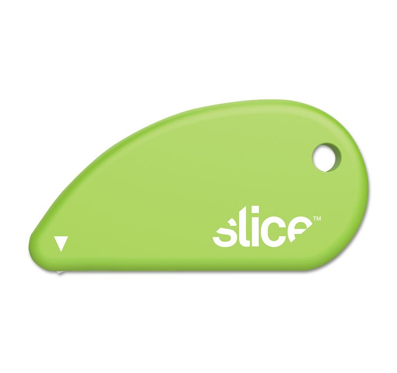 slice Safety Cutters, Fixed, Non Replaceable Micro Safety Blade, Ceramic, Green 00200