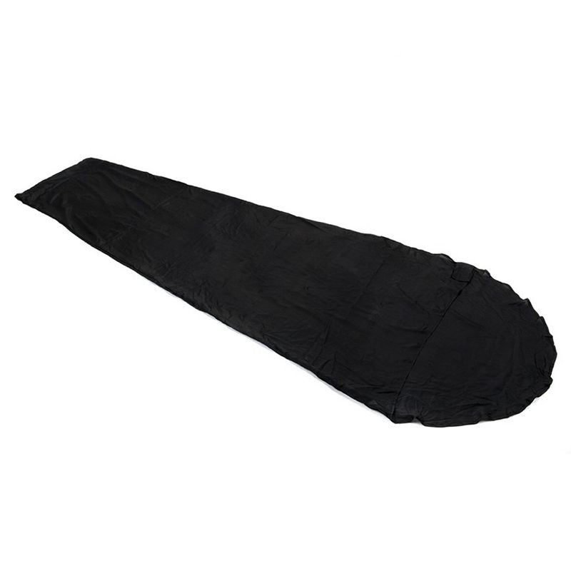 Snugpak Silk Sleeping Bag Liner with Stuff Sack, Heat Management for Hot or Cold Climates, Black