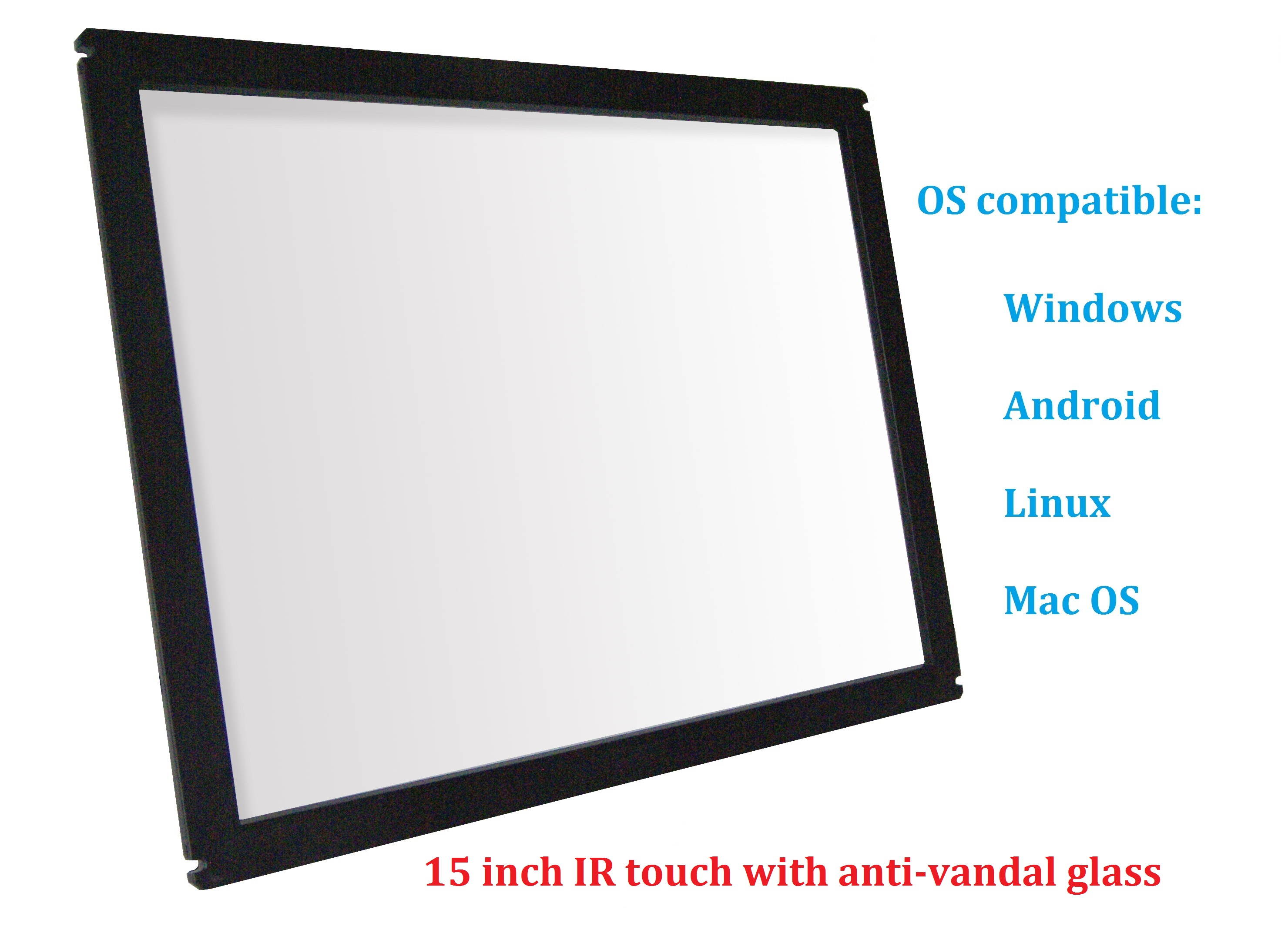 15 Inch Multi Points IR Touch Screen Infrared Touch Panels Overlay USB Free Driver HID Compatible
