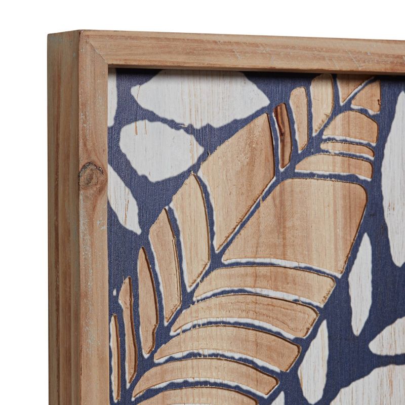 Newhill Designs Leaf 31 1/2" High Blue and Natural 2-Piece Wall Art Set