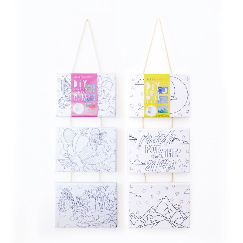 2pk DIY Hanging Canvas Wall Art Set - Art 101