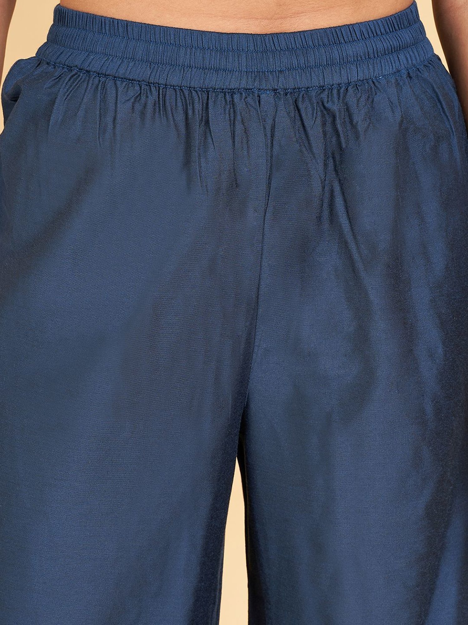 Rangmanch by Pantaloons Navy Kurta Palazzo Set With Dupatta