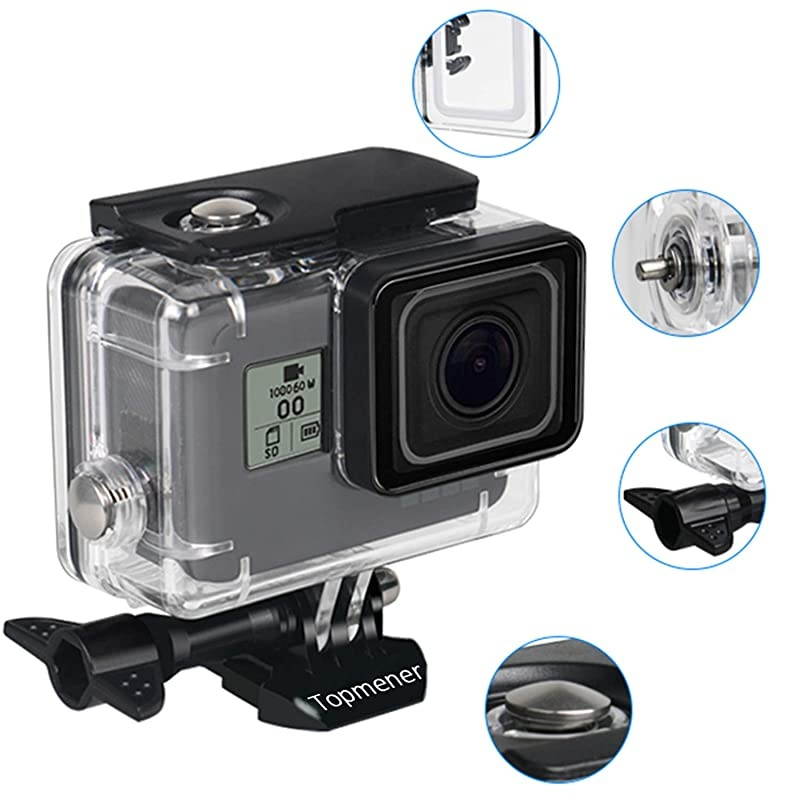 Waterproof Housing Case for GoPro Hero 7 6 5 2018 Black Action Camera Accessories HD Dive Case Underwater Protective Shell Anti-Scratch with Anti-Fog Insert, Thumbscrew and Lens Cap-147ft