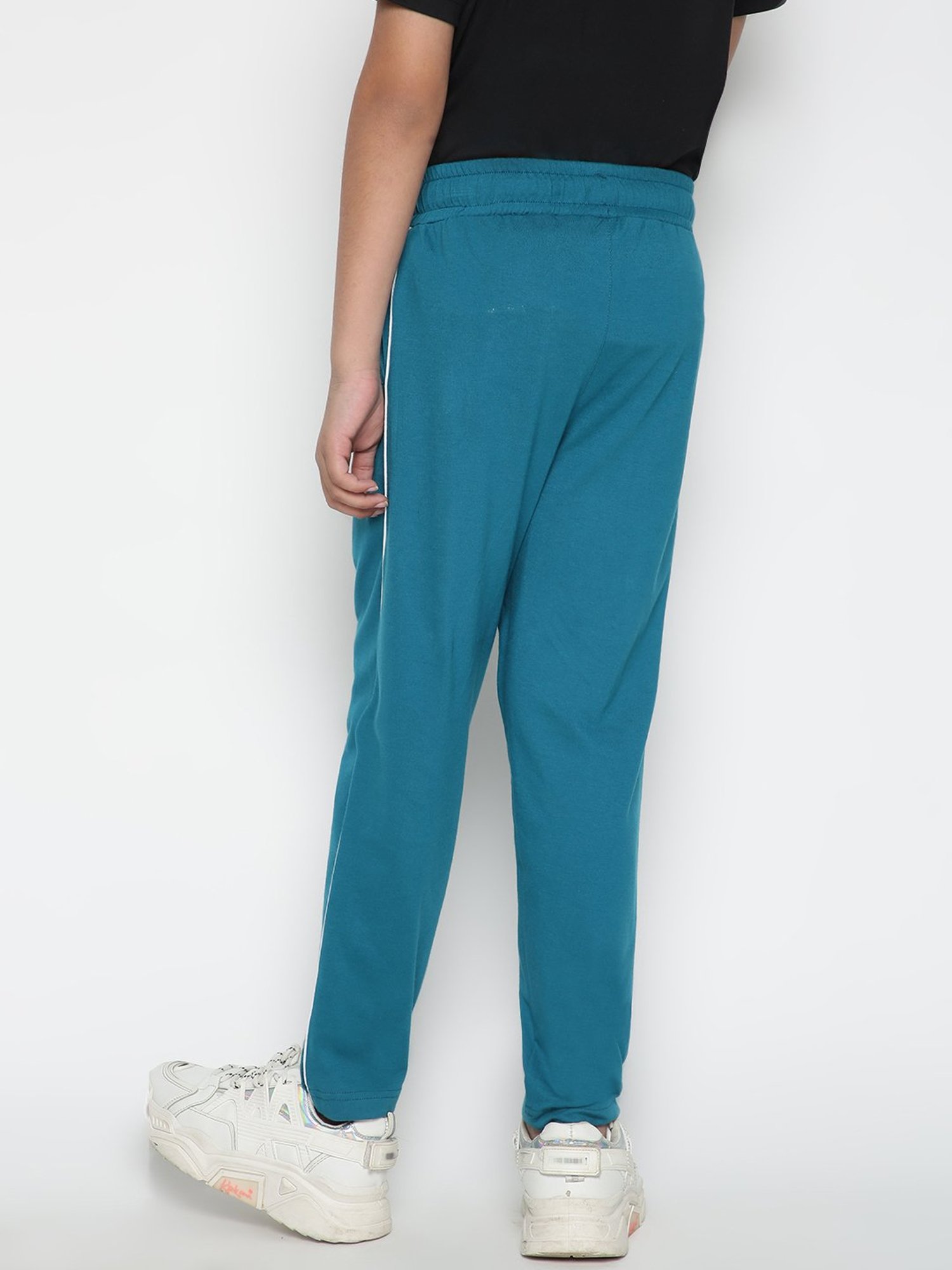 Lil Tomatoes Boys Teal Solid Trackpants