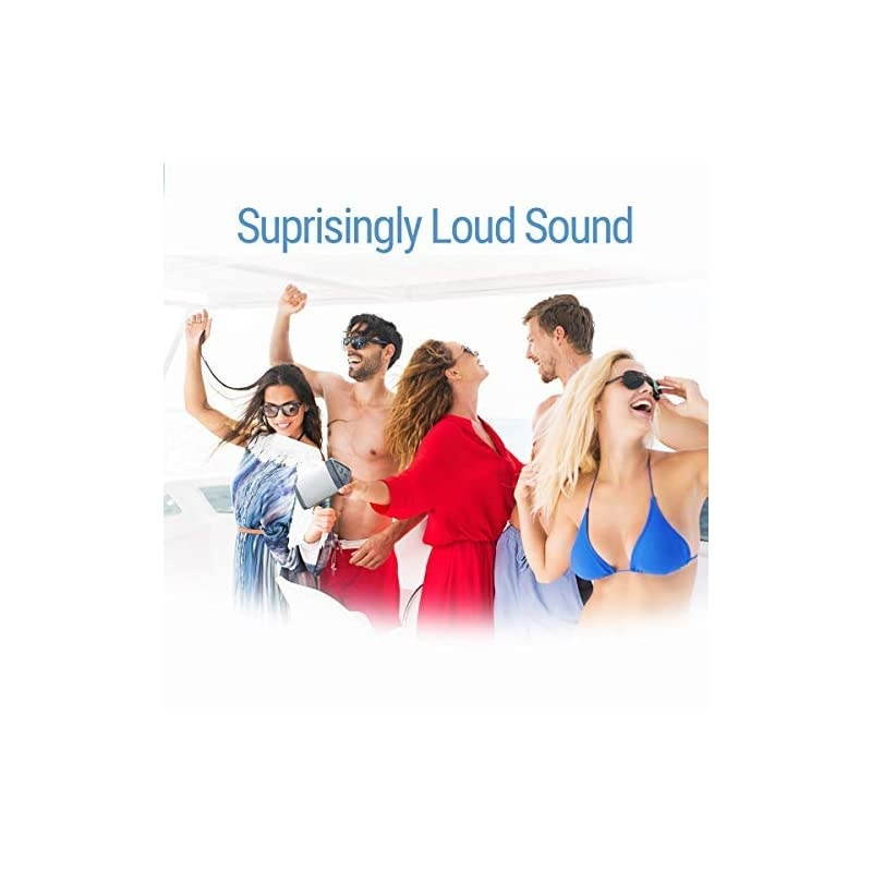 Angle 3 Bluetooth Portable Speaker, Crystal Clear Stereo Sound, Rich Bass, 100 Ft Wireless Range, Play Two Speakers Together (4th Gen only), Mic, IPX5, Bluetooth Speakers (White)