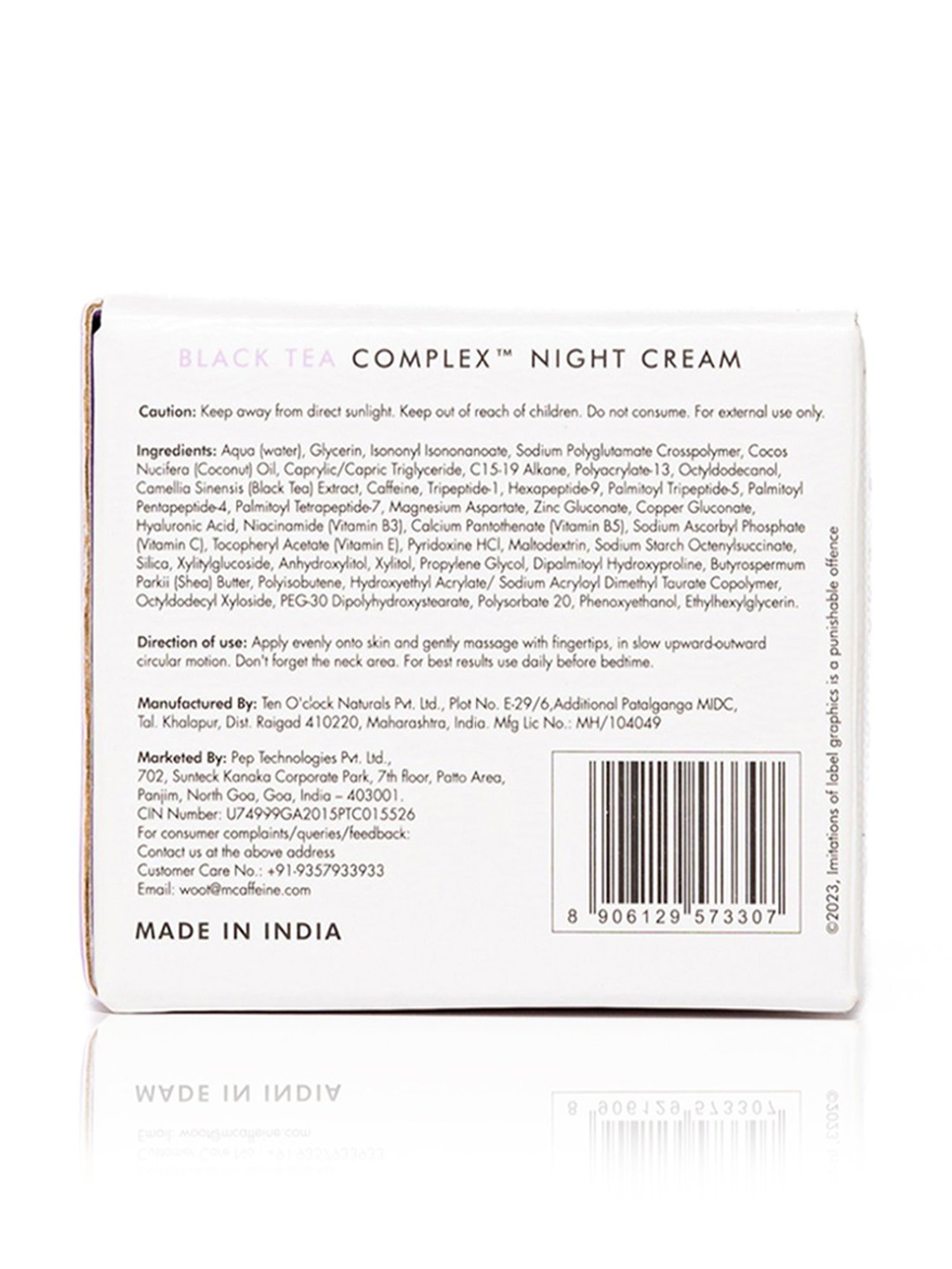 mCaffeine Black Tea Complex Night Cream - 50 ml