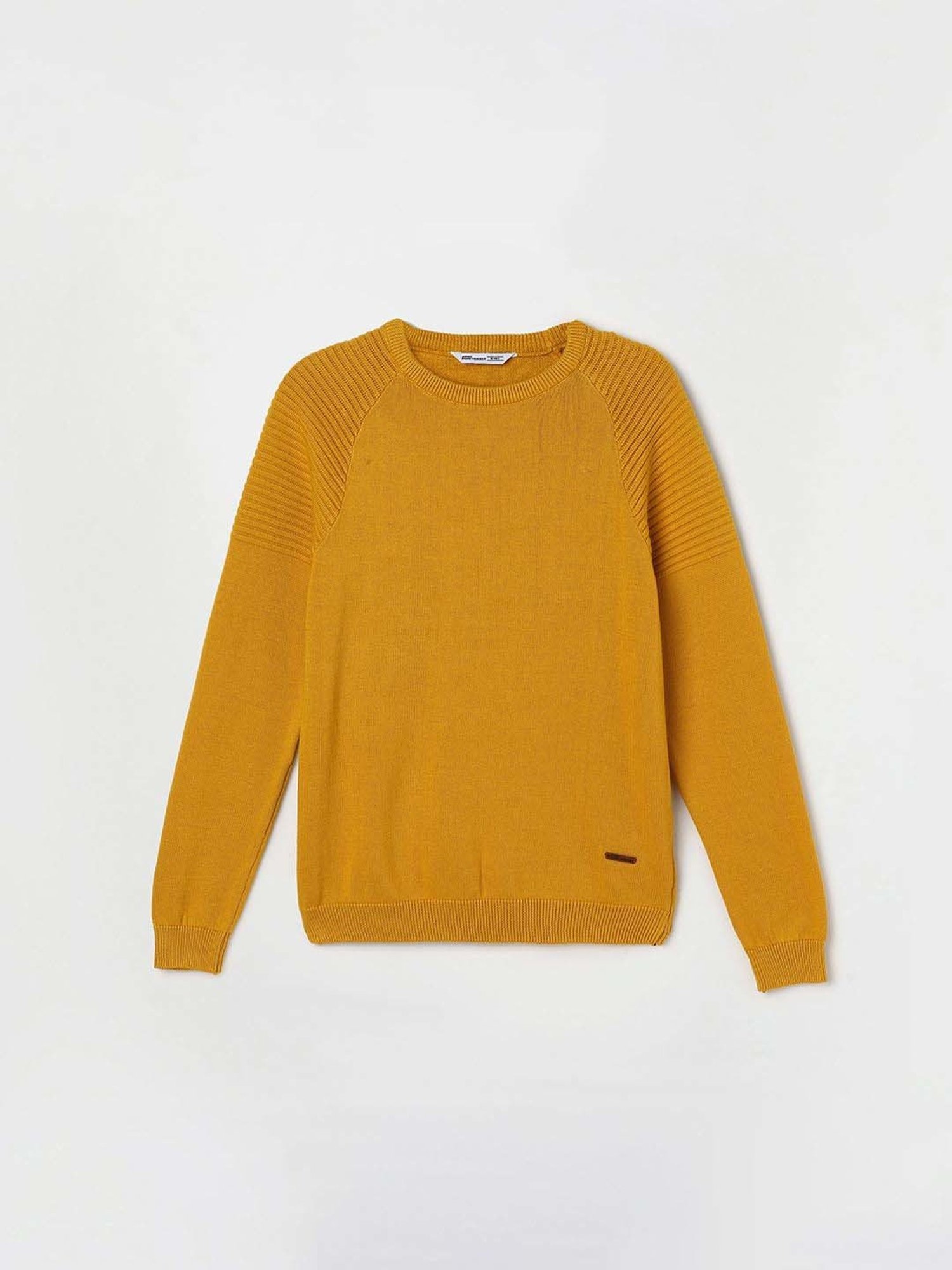 Fame Forever by Lifestyle Kids Yellow Cotton Regular Fit Full Sleeves Sweater