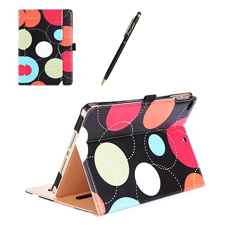 iPad 9.7 Case (Old Model) 2018 iPad 6th Generation / 2017 iPad 5th Generation Case - Stand Folio Cover Case for Apple iPad 9.7 inch, Also Fit iPad Air 2 / iPad Air &ndash;Circles