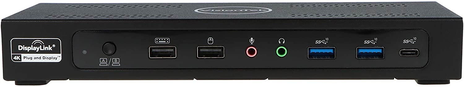 VisionTek VT4900 KVM USB-C Docking Station - Dual Host 100W Charging, Triple 4K Display, 4X USB, 1x USB-C, Ethernet and Audio, for Windows, Mac and Chrome OS (901406)