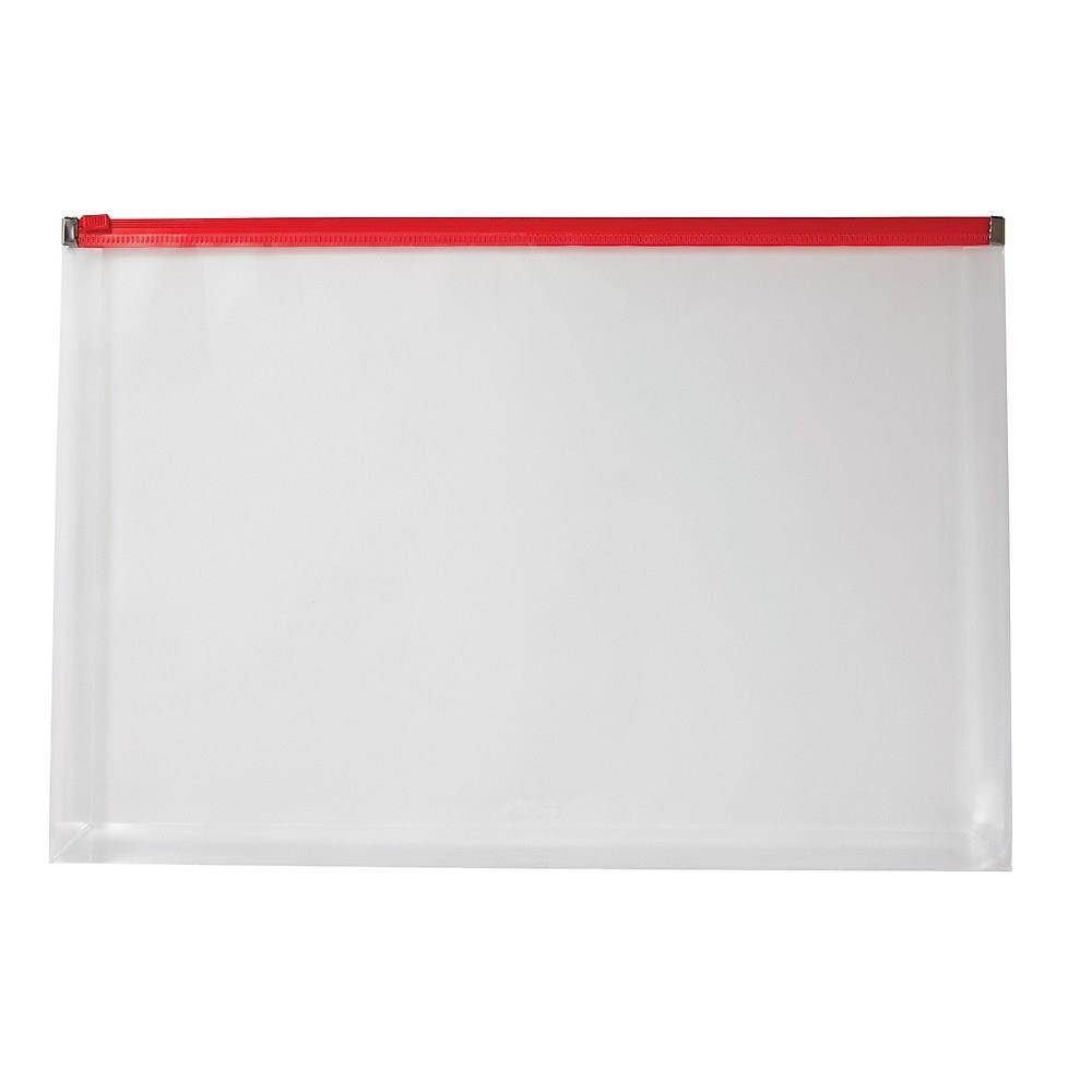 Staples Poly Zip Envelopes Legal Size Clear with Assorted Zippers 5/PK 344888