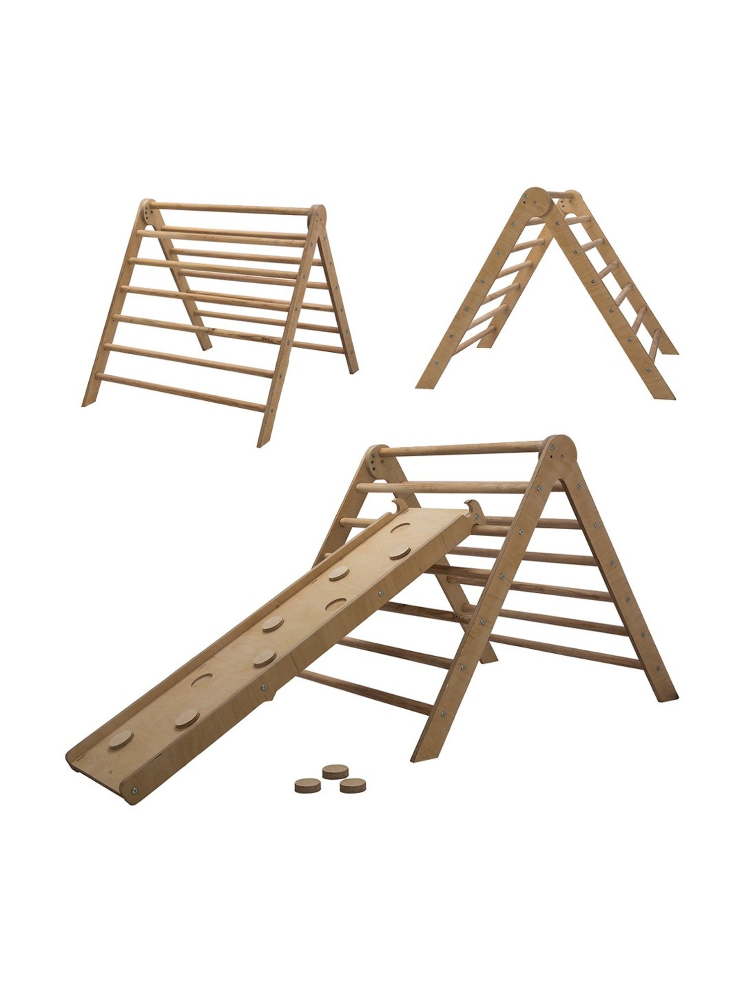 Kiddery White Montessori Inspired Triangle Pikler (Age 6 month)