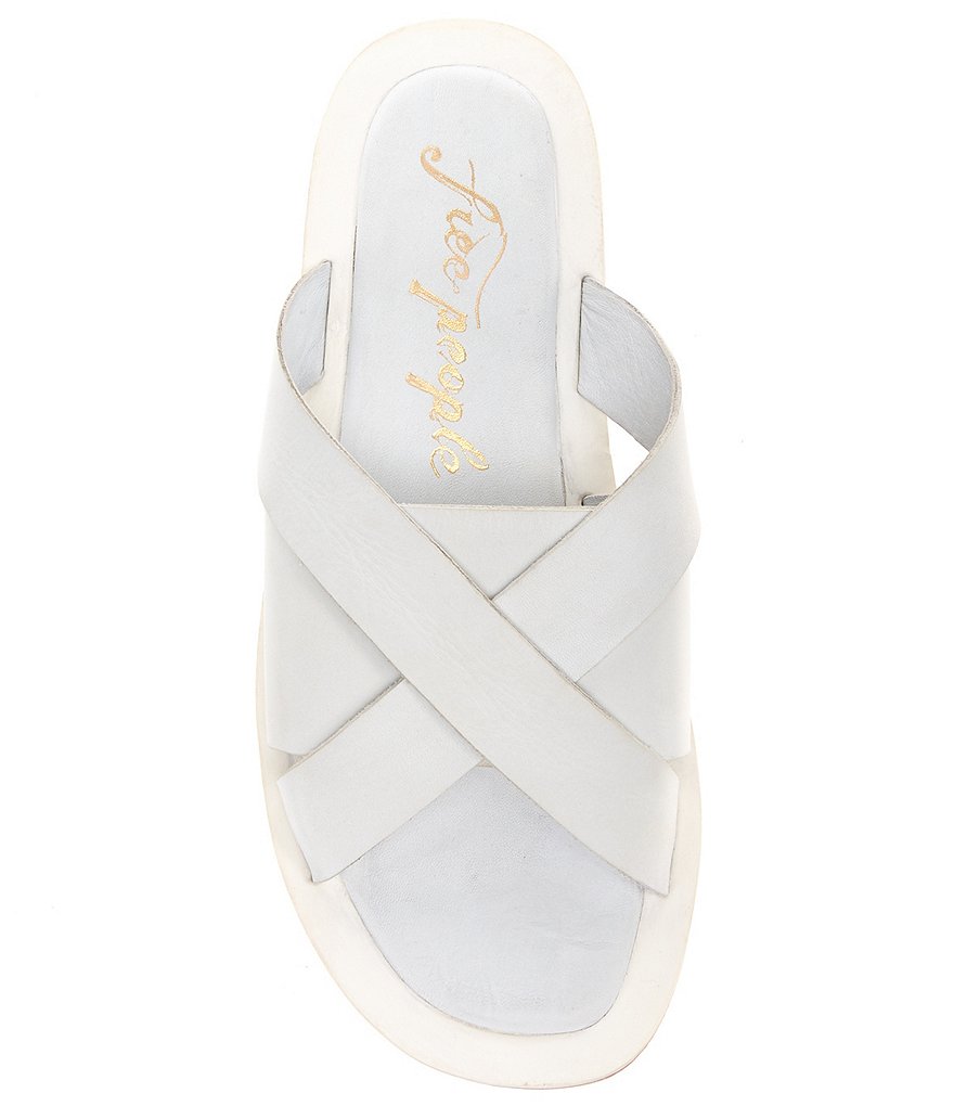 Free People Del Mar Woven Leather Slide Sandals