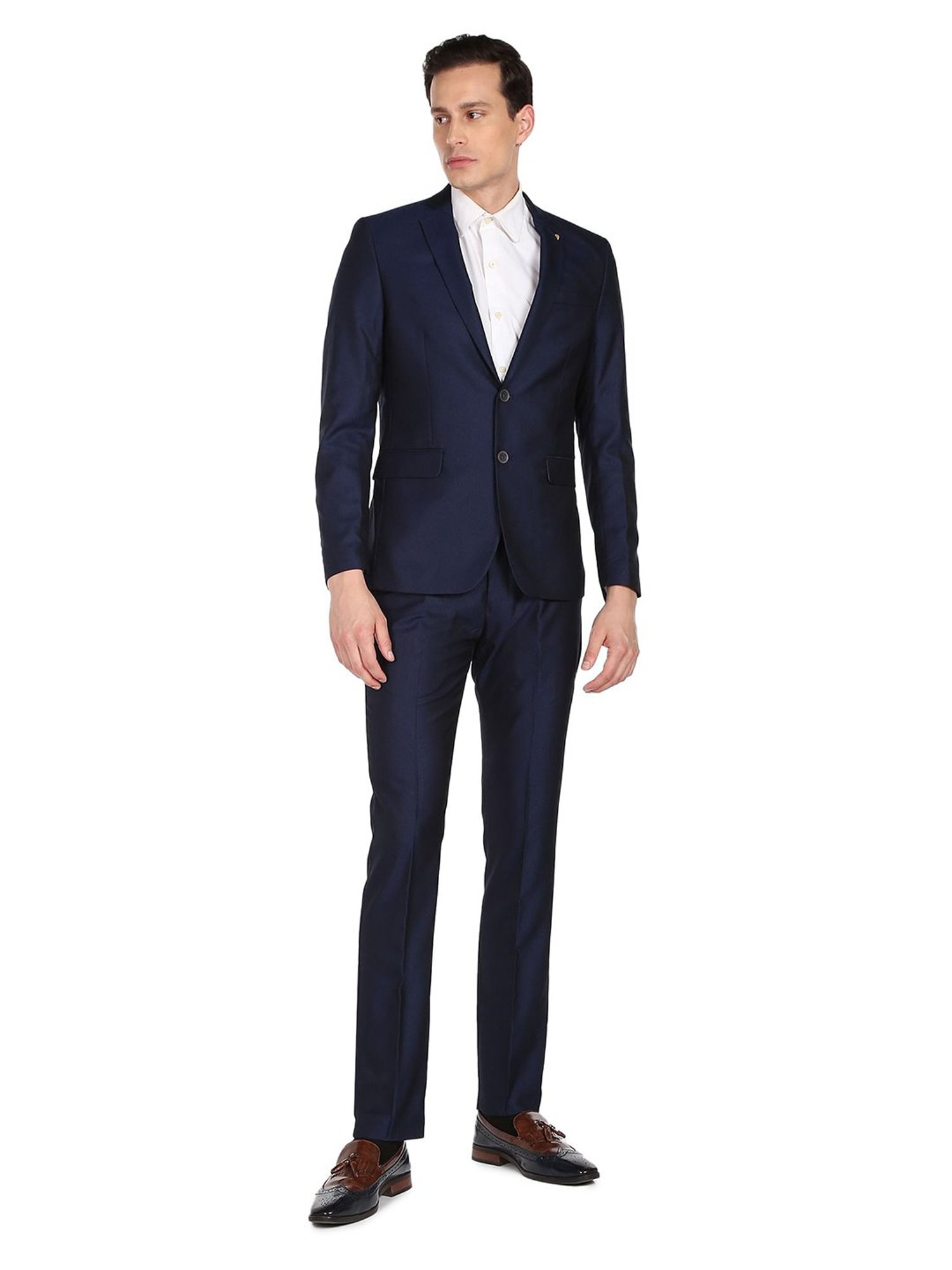 AD by Arvind Navy Notch Lapel 2 - Piece Suit