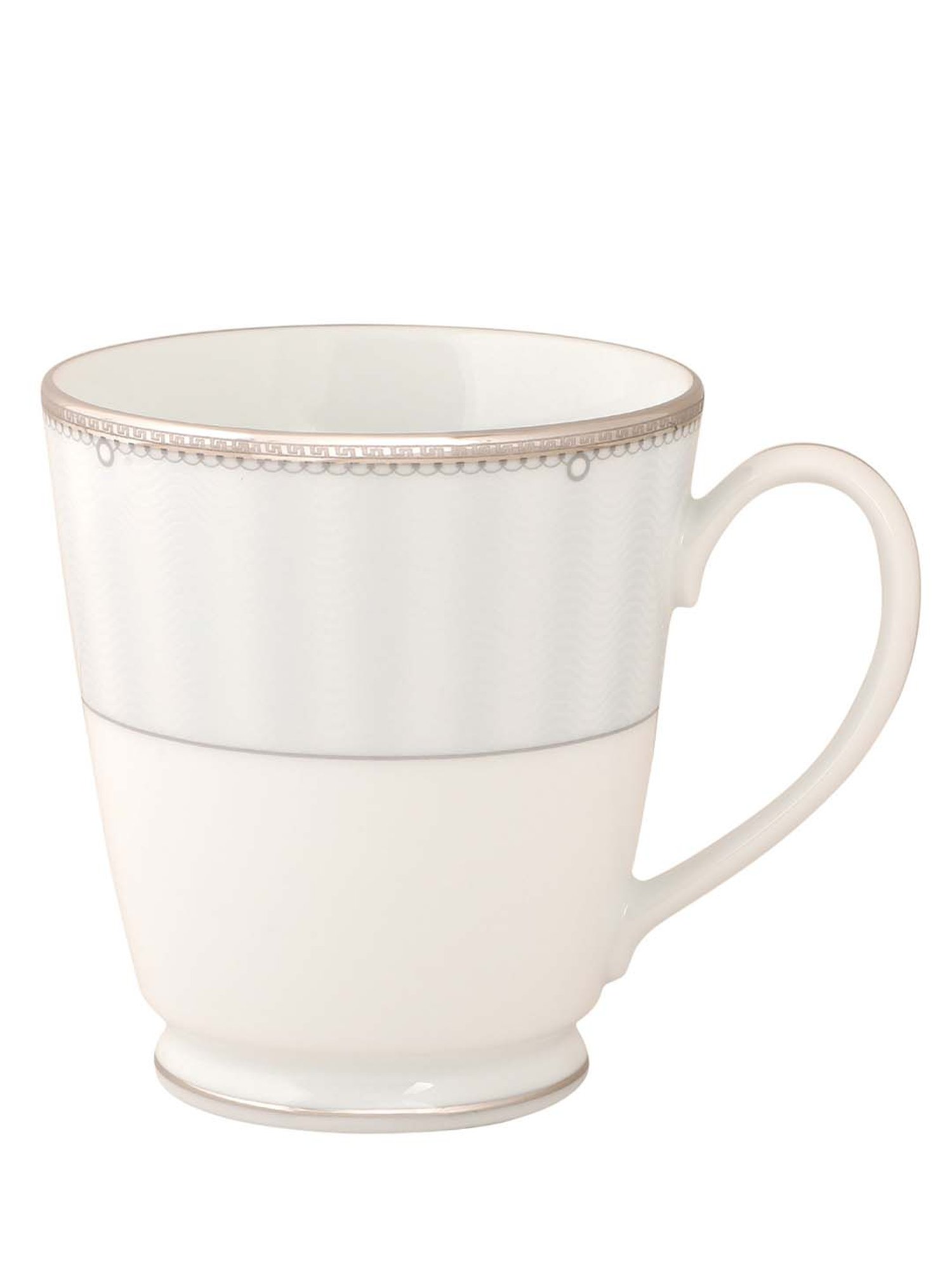 NORITAKE Hearth Off-White & Light Grey Porcelain Tea Mug (0.37 L) - Set of 2