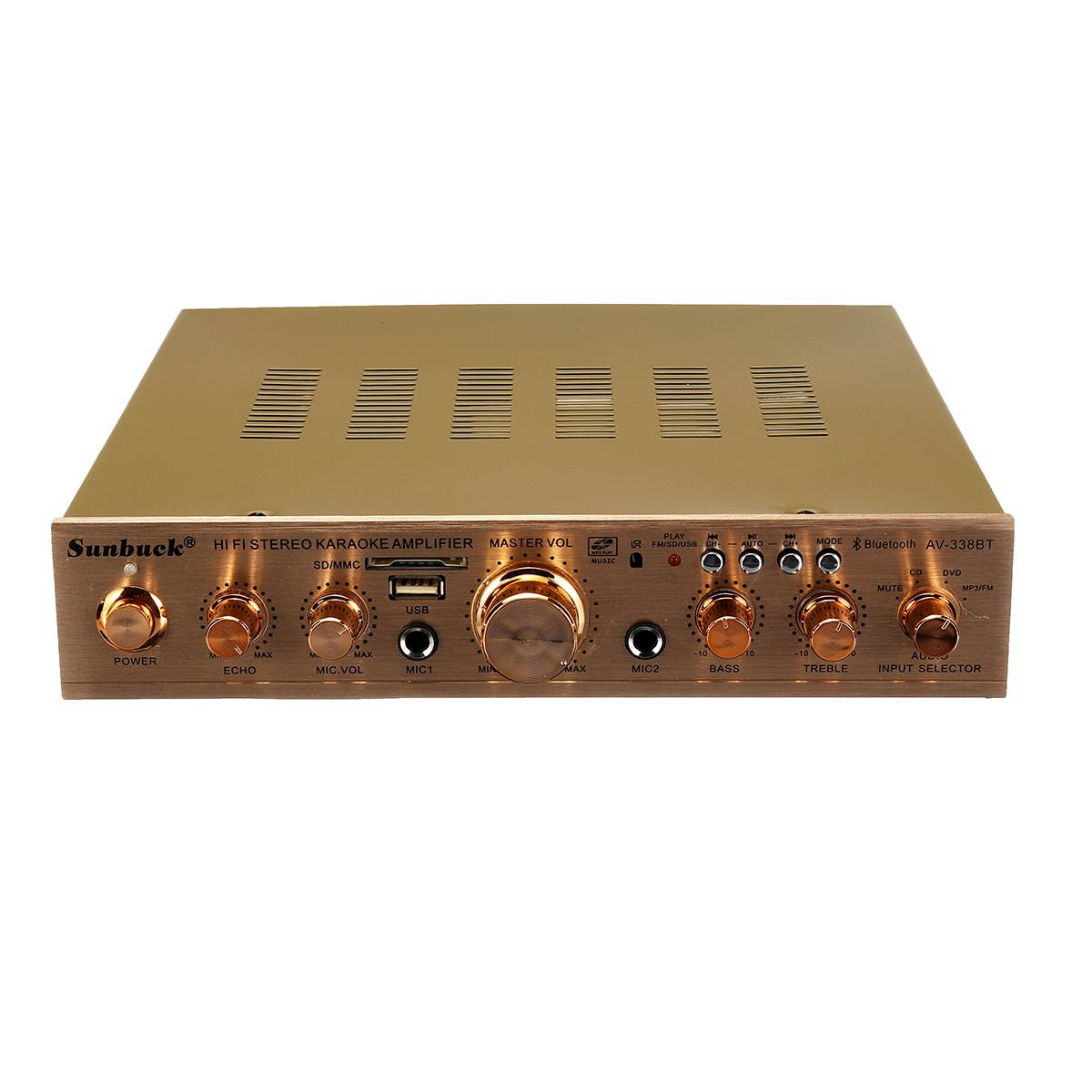 Sunbuck AV-338BT 220V 600W 5CH AV Sound bluetooth Amplifier Receiver Mixer Echo Theater Systems