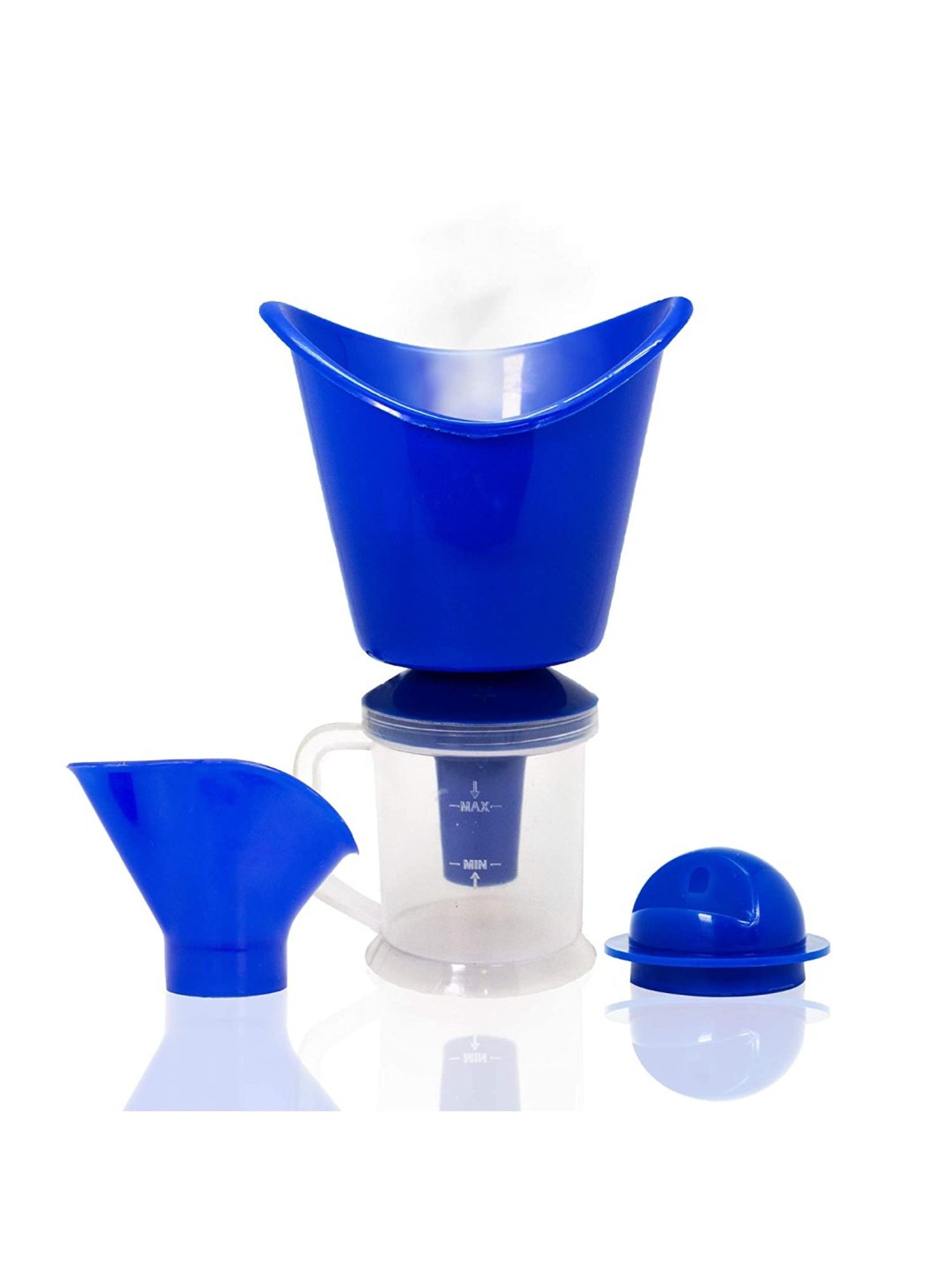 Mievida 3-in-1 Steam Inhaler Vaporizer and Facial Steamer for Cough and Cold (Blue)