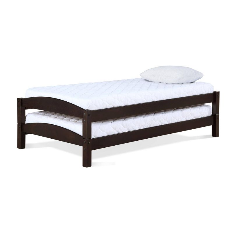 Set of 2 Twin Maddox Stackable Beds Frame Espresso - Dorel Living