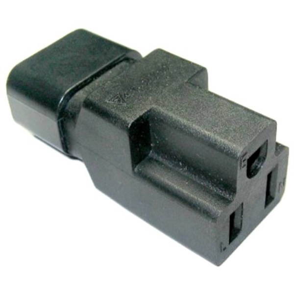 conntek 30130 male plug adapter iec c14 to u.s. 3 pin female connector