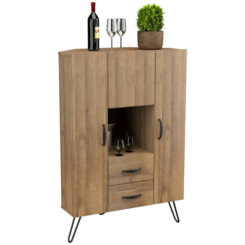 Retro Corner Multi Functional Cabinet Amaretto - Inval
