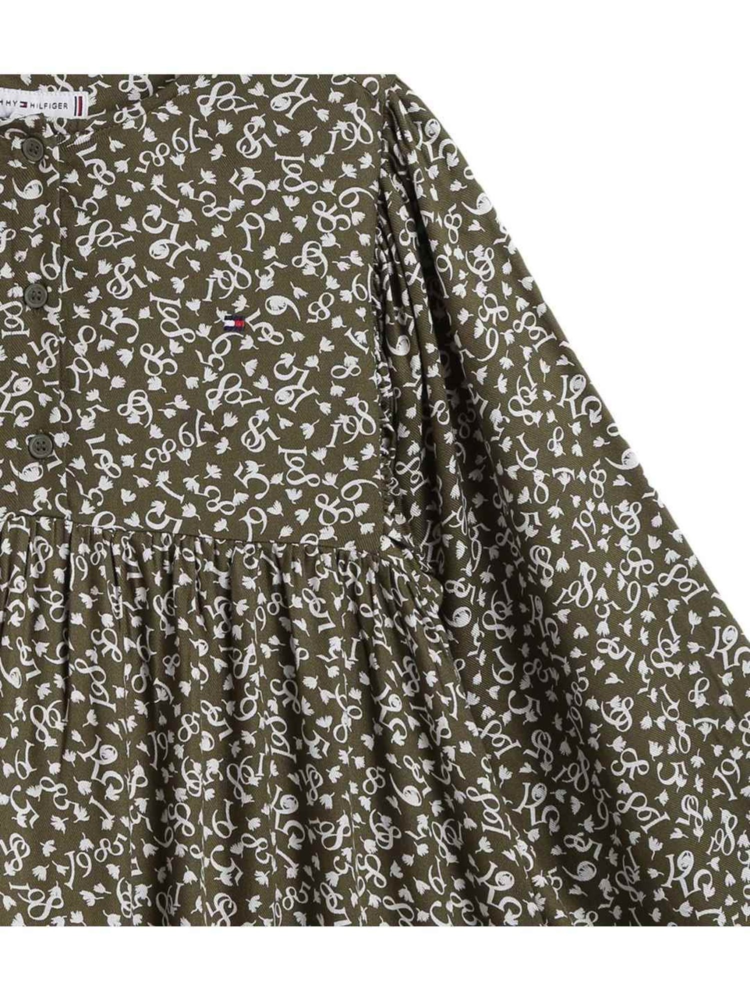Tommy Hilfiger Kids Green Printed Regular Fit Dress