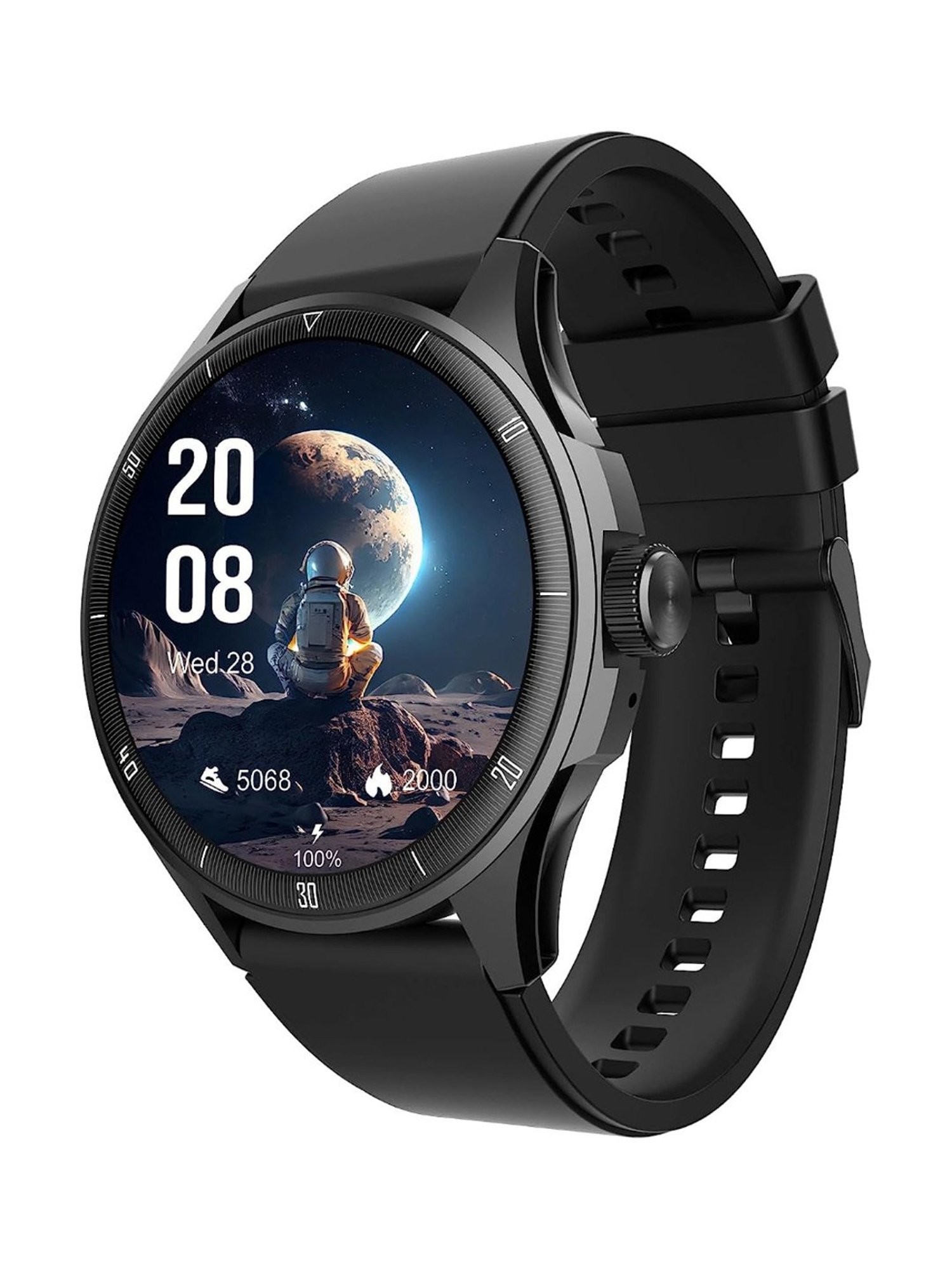 beatXP Vega Neo Bluetooth Calling Smartwatch with 1.43 inch AMOLED Display (Black)
