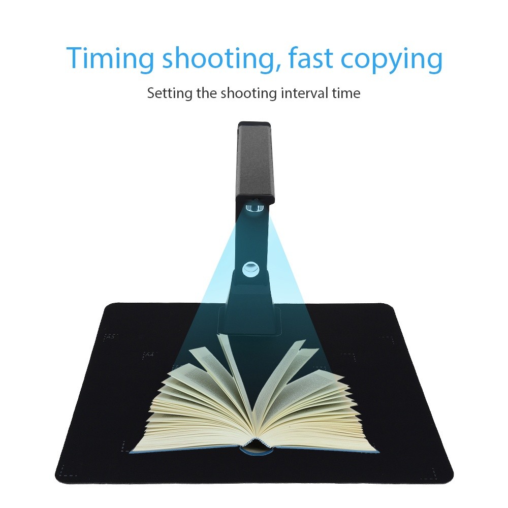 Portable High-Speed A3 A4 Document Photo Book Video Cam Scanner Visualizer Fast