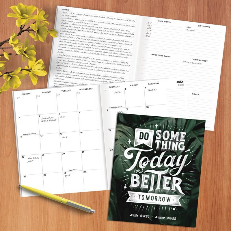 2021-22 Academic Planner 6.5" x 8" Do Something Today Monthly - The Time Factory