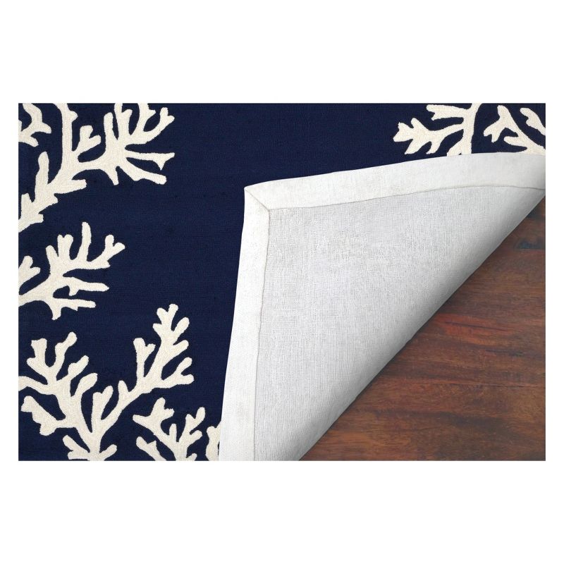 Capri Coral Border Rug - Navy - (2'X3') - Liora Manne