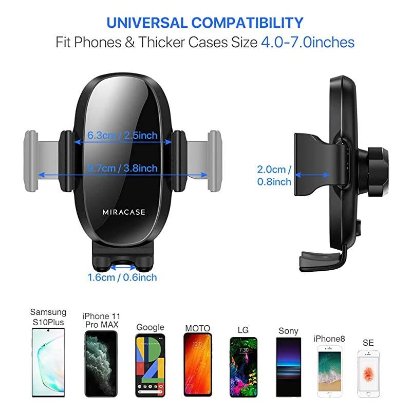 2020 Upgraded  Car Phone Mount Air Vent Cell Phone Holder for Car Universal Car Phone Holder Cradle Compatible with iPhone 12 Pro Max1111 Pro11 Pro MaxXRXs876S10+ and More