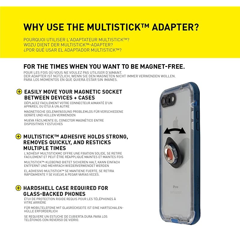 Restickable Adapter Hardware Mount (STMS-01-R7) , Black