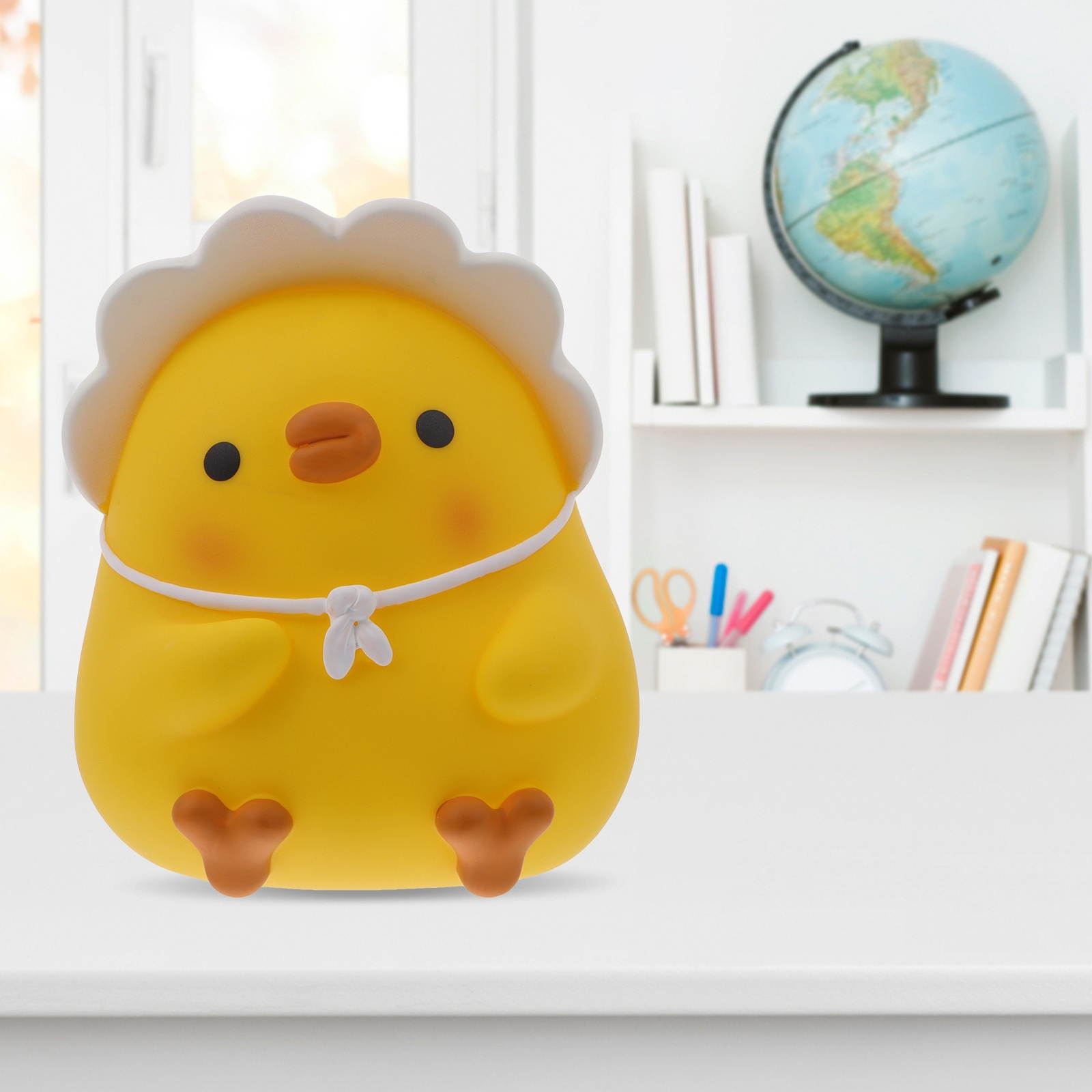 1Pc Cartoon Chick Shape Saving Pot Coin Bank Chic Piggy Bank Desktop Ornament