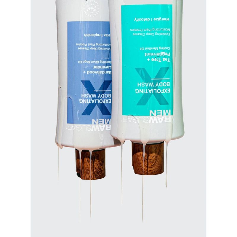 Raw Sugar Men's Exfoliating Body Wash Sandalwood + Lavender - 25 fl oz