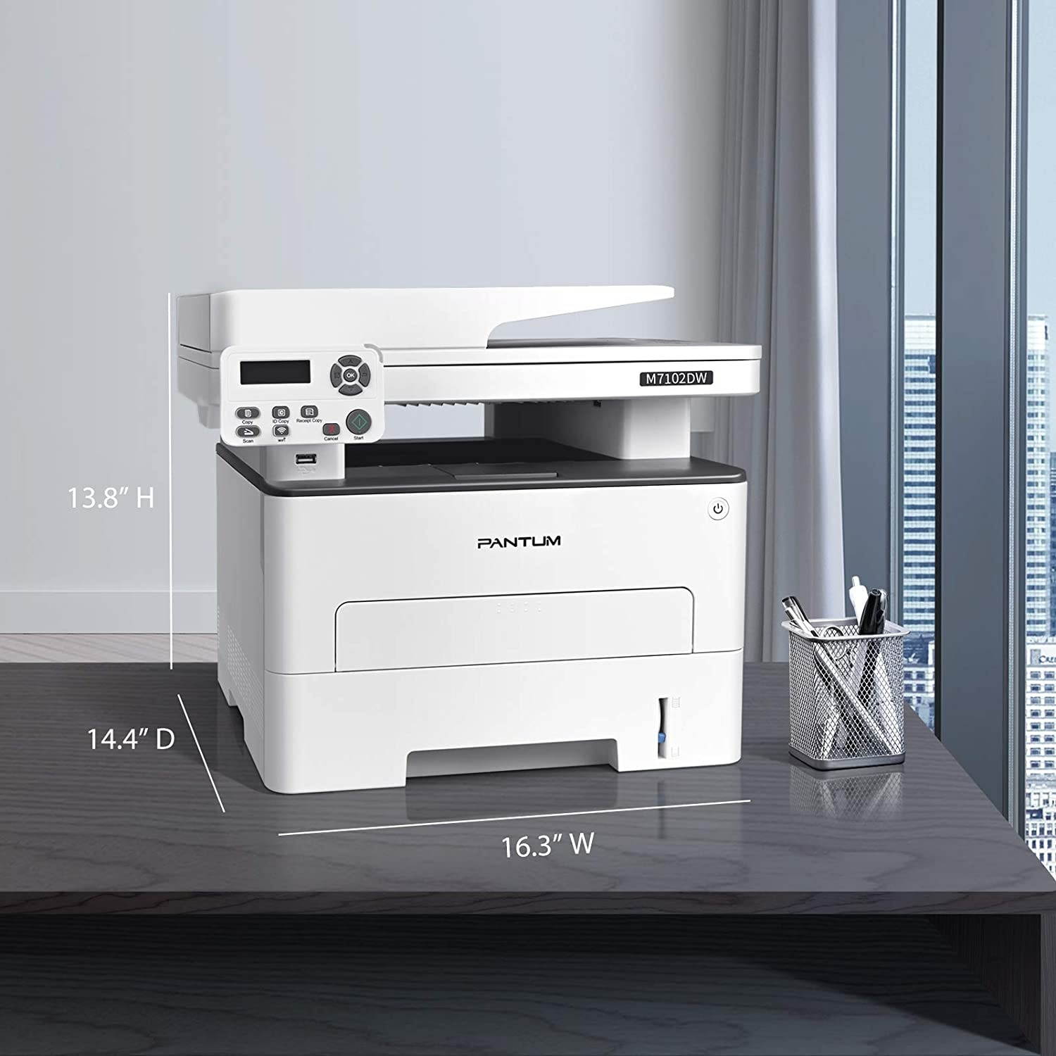 Pantum M7102DW Laser Printer Scanner Copier 3 in 1, Wireless Connectivity and Auto Two-Sided Printing with 1 Year Warranty, 35 Pages Per Minute (V6W81B)
