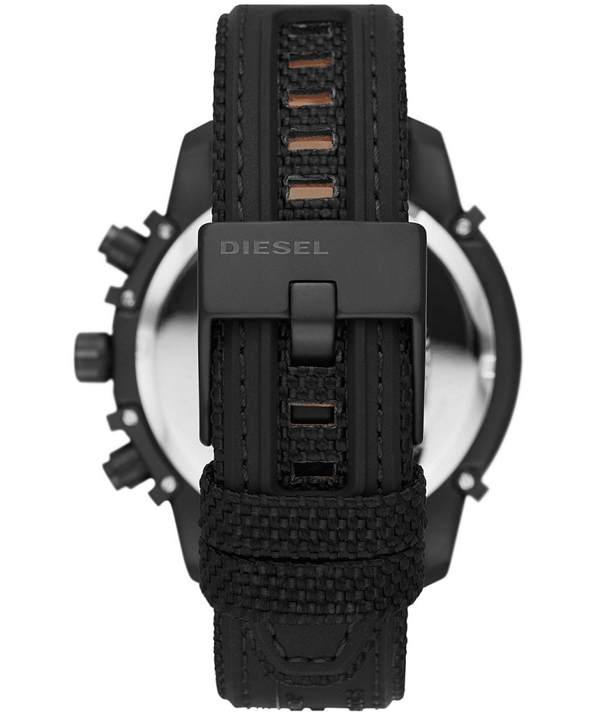 Diesel Griffed Chronograph Black Canvas Watch