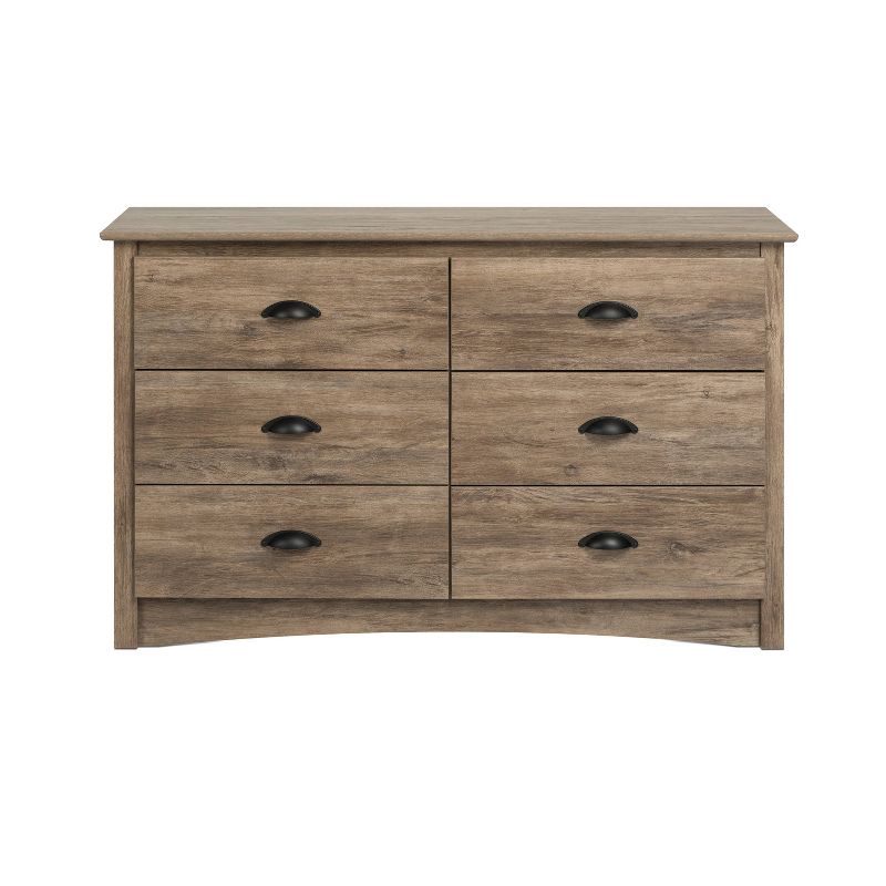 Salt Spring 6 Drawer Condo Dresser Drifted Gray - Prepac