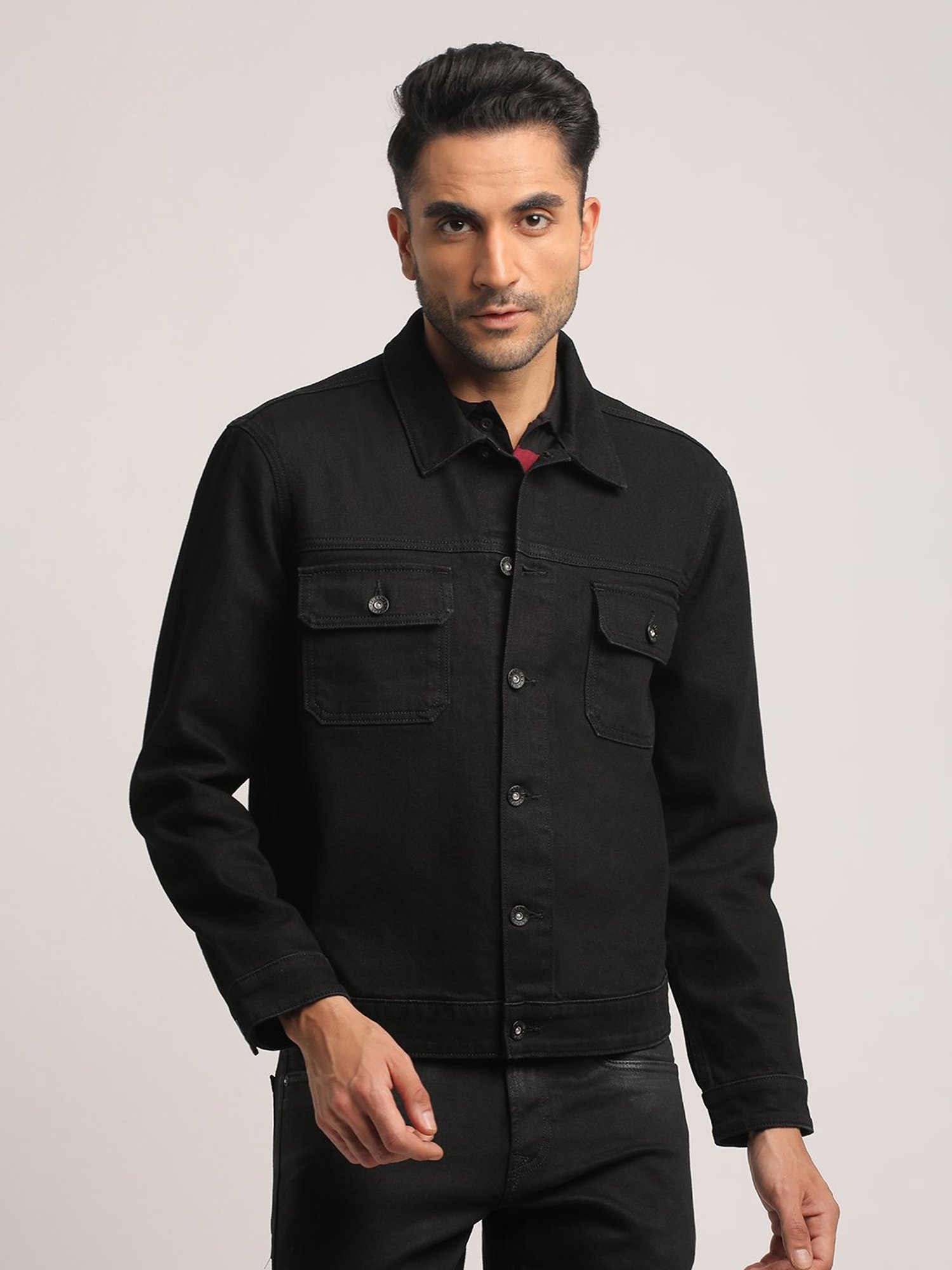 Hummel Blue Regular Fit Solid Jacket