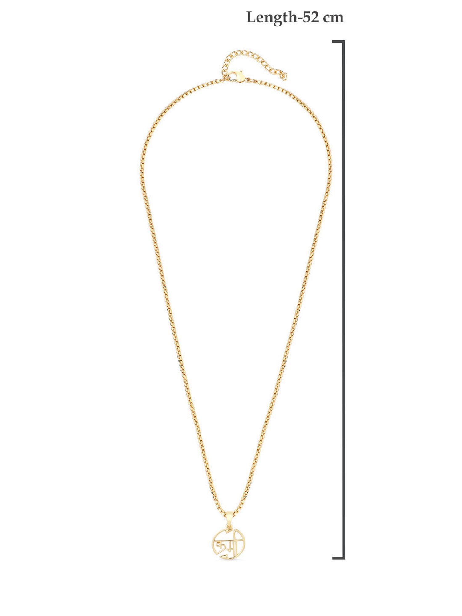 The Bro Code Gold-Plated Karma Pendant Necklace for Men