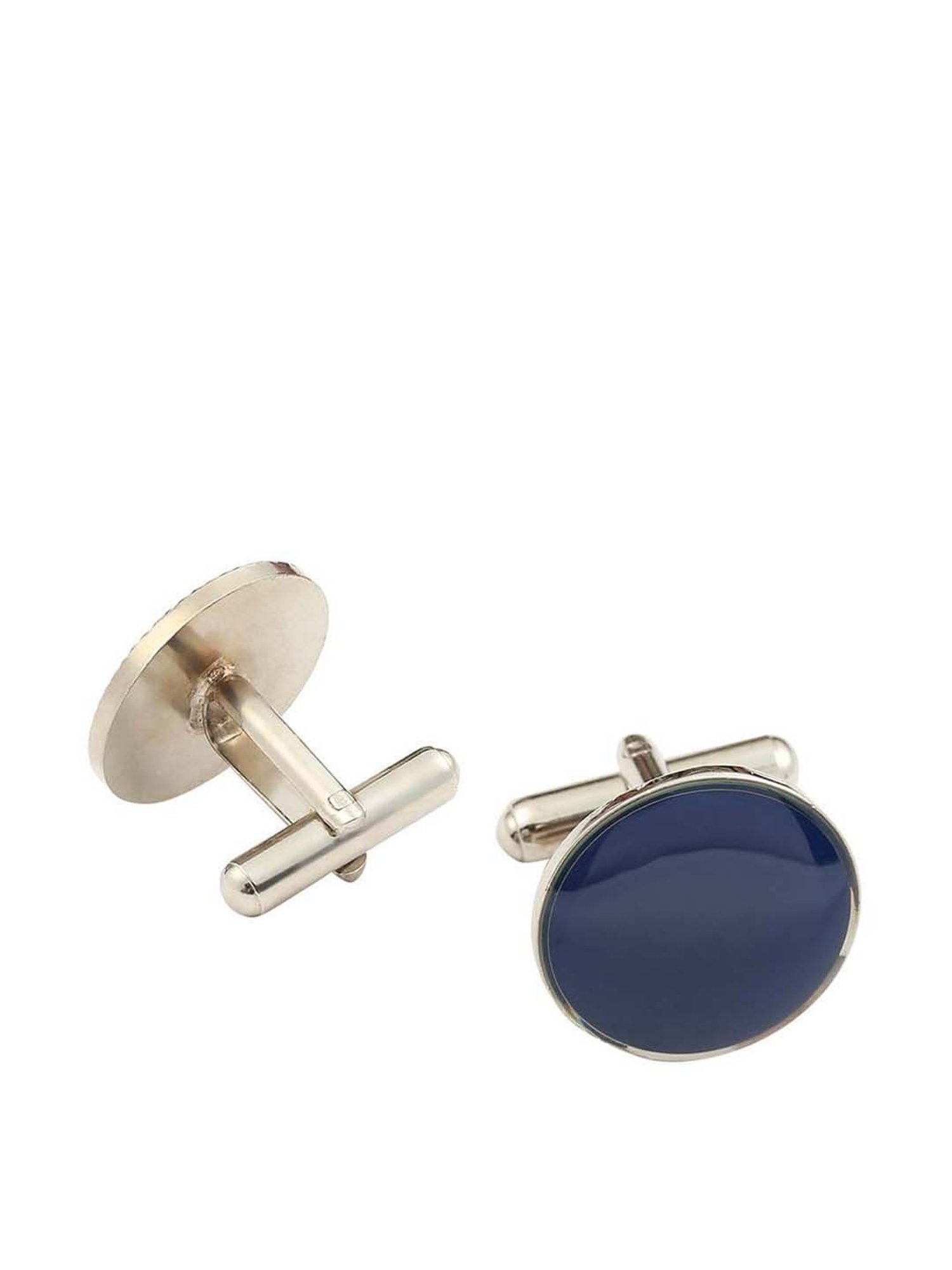 Tossido Blue Solid Cufflinks