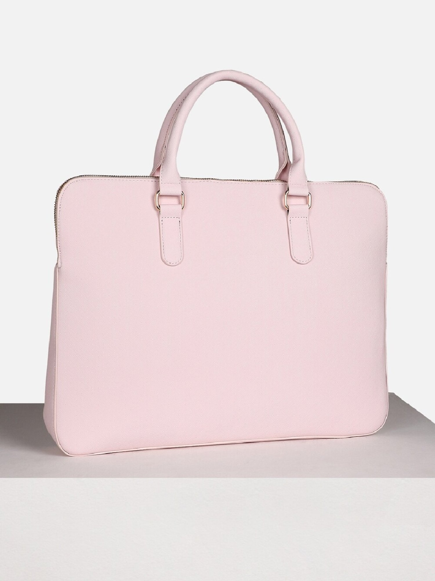 Allen Solly Pink PU Laptop Messenger Bag